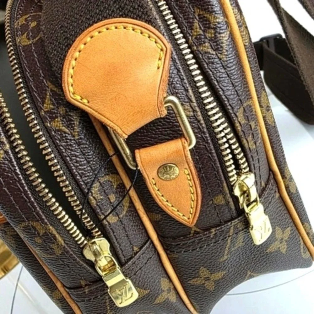 Louis Vuitton Reporter PM Monogram Shoulder Crossbody Messenger Bag Brown